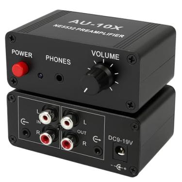 Imagem de NE5532 AU-10X Fone de Ouvido Pré-amplificador Sinal de Áudio Placa AMP Ganho 20dB Volume 3,5 MM Tom de Controle DC 12V