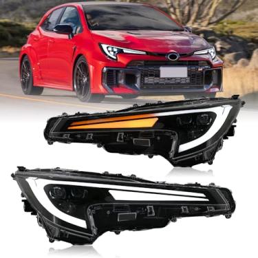 Imagem de T T-ABC Nova lâmpada frontal compatível com Toyota Corolla 2011-2026 farol L LE FX SE Nightshade XSE XLE Apex Edition Sedan Hatchback acessórios de substituição personalizada (H1 20-22 todos os