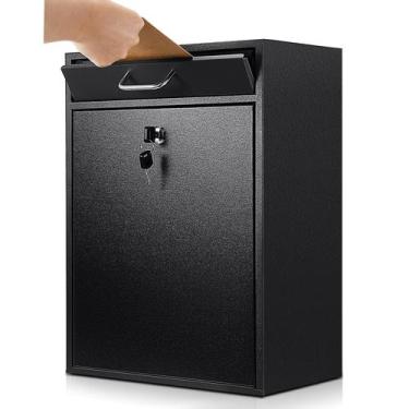 Imagem de Caixa de correio Yaocom Locking Large Wall Mount 46x38x18 cm preto