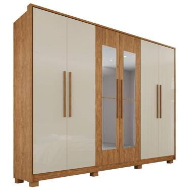 Imagem de Guarda-roupa Casal 100% Mdf 6 Portas E 6 Gavetas Premium Com Espelho
