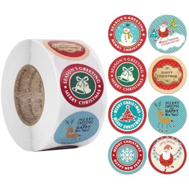 Imagem de 500 Pcs 1.5" Christmas Stickers Merry Christmas Cute Holiday Waterproof Sticker for X-mas Gift Packing, Cards, Envelopes,Goodie Bags,Gift Favors Box, Party Favors Decorations S1 Pattern 16