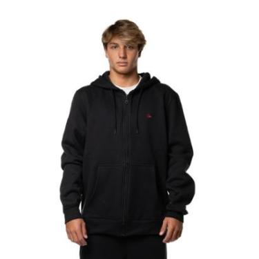 Imagem de Moletom Quiksilver Aber Embroidery 280G Preto-Preto-M-Masculino