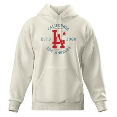 Imagem de Moletom Modelo Canguru Com Capuz Algodão Masculino e Feminino Los Angeles-Masculino
