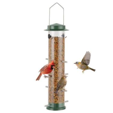 Imagem de Alimentador de pássaros Metal Finch MIXIDEA 7x7x39 cm 8 portas - MIXXI