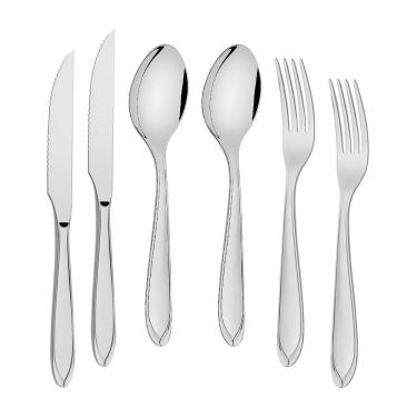 Imagem de Kit - Jogo De Facas, Garfos E Colheres Luxo Laguna 180 Peças Em Aço Inox Itop - Tramontina