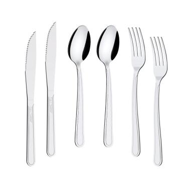 Imagem de Kit - Jogo De Facas, Garfos E Colheres Búzios 180 Peças Em Aço Inox Ibag - Tramontina