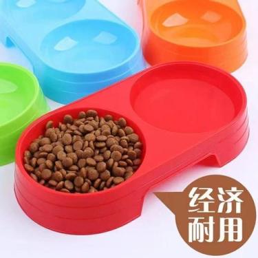 Imagem de Comedouro Bebedouro Duplo 200 ml ( cada lado) Cães e Gatos - NoBrand, 