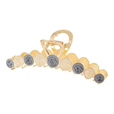 Imagem de barenx Clipes de cabelo de cristal femininos antiderrapantes para mulheres e meninas, cabelo grosso, fixação forte para cabelos finos, ferramentas de updo de cabeleireiro - cinza bege