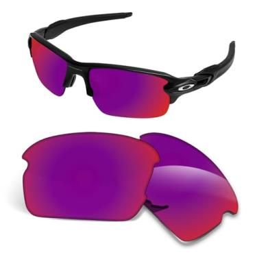 Imagem de Lentes de substituição de 1,5 mm compatíveis com óculos de sol Oakley Kids Flak XS OJ9005 juvenil, antiarranhões e resistentes a impactos - Midnight Sun polarizado