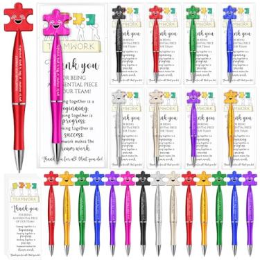 Imagem de Sinload 50 conjuntos de canetas esferográficas de Natal com cartões de agradecimento, formação de equipe, férias, presentes de agradecimento para mulheres, colegas de trabalho, professores voluntários