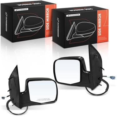 Imagem de A-Premium Par (2) espelhos retrovisores elétricos do lado do motorista e do passageiro - compatível com Ford E-150 E-250, E-150 Econoline, E-350 Super Duty - Espelho retrovisor externo externo não