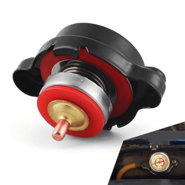 Imagem de Dogary 1 tampa do radiador de alta pressão para carro, com termômetro de 1,8 bar, tampa do radiador, medidor de monitoramento de temperatura em tempo real, compatível com Honda Kawasaki Suzuki Yamaha