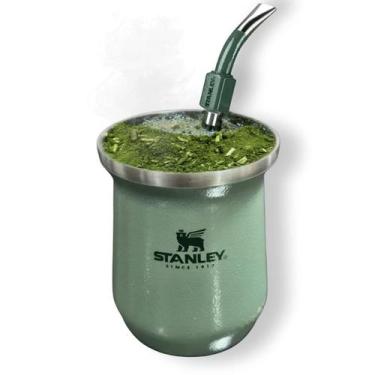 Imagem de Kit Cuia Térmica Stanley Mate Class Dried Pine 230 ml Bomba Stanley Co