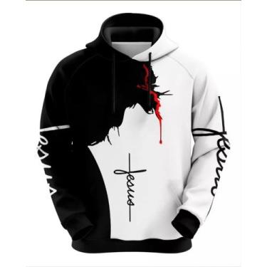 Imagem de Blusa Moleton Gospel Jesus Fé Cristã Fiel Bíblia Premium - Mundo Subli