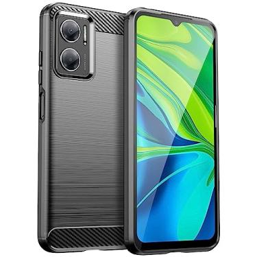 Imagem de IDEWEI Capa para Xiaomi Redmi 11 Prime 5G, fibra de carbono refinada, anti-queda, anti-impressões digitais, proteção integral. A capa do telemóvel é compatível com Xiaomi Redmi 11 Prime 5G