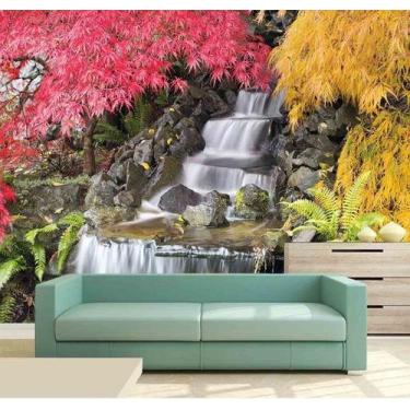 Imagem de Papel Parede Painel Fotográfico Cachoeira 3D 3,75M² Na 076 - Voce Deco