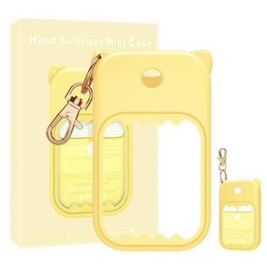 Imagem de taessv Capa de spray desinfetante para as mãos para Touchland capa de silicone Touchland chaveiro bonito desinfetante para as mãos compatível com Touchland Power Mist névoa suave, névoa brilhante