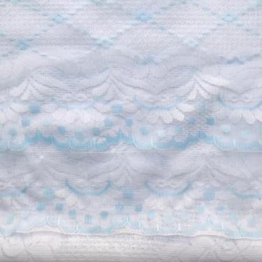 Imagem de Mosquiteiro de Teto Casal Gigante com Elástico | Renda 2,80m x 9m Aro 70cm(Branco com Azul)