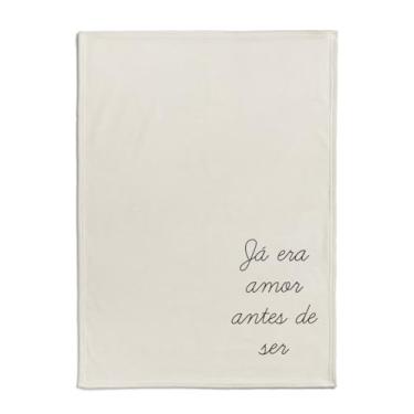Imagem de Cobertor de bebê: Estampa Frase Já era amor