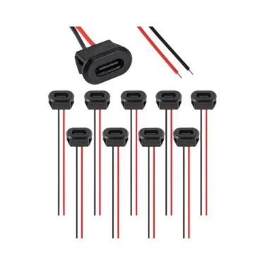 Imagem de Conector Tipo-C Fêmea À Prova d'Água, Soquete De 2 Pinos, Porta De Car