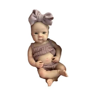 Imagem de Boneca Reborn Menina De Silicone À Prova d'Água De 13 Polegadas Com 2 