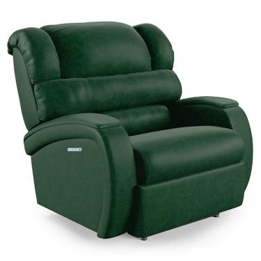 Imagem de Poltrona Do Papai Reclinável Napoli Elétrica Botão Led Massagem Pu Fh1 Verde