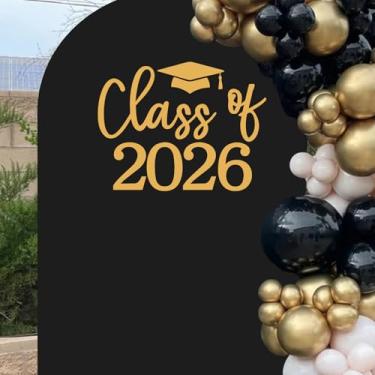 Imagem de Placa de decalque Class of 2026 para arco de balão - decoração de formatura para festa de formatura de 2026, decalque de vinil para planejador de eventos classe de 2026