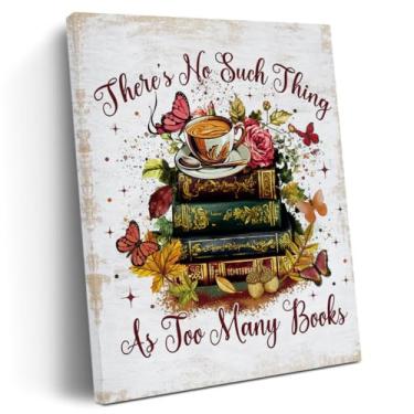 Imagem de Presentes retrô para amantes de livros, presentes para leitores, bibliotecas, arte de parede, decoração de parede, impressão retrô estética emoldurada, arte para escritório, casa, quarto, sala de aula