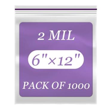 Imagem de Sacos transparentes com zíper de 15 x 30 cm, pacote de 1000 sacos plásticos resseláveis, duráveis, ideais para armazenamento de alimentos, freezer, lanches, despensa, joias, turismo, embalagem