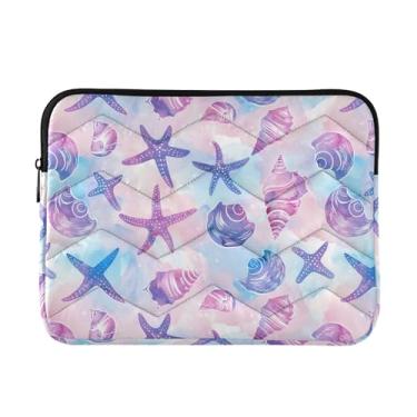 Imagem de Coikll Bolsa para laptop Starfish and Conch, capa protetora à prova de choque para notebook de 13 a 14 polegadas