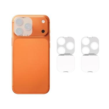 Imagem de EYSOFT Capa de lente de câmera compatível com iPhone 17 Pro/17 Pro Max, protetor de lente de câmera para proteger a privacidade e segurança, adesivo forte - pacote com 2 - transparente