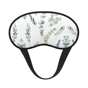 Imagem de Máscara de dormir blackout com estampa de folhas de eucalipto, máscara para os olhos, leve, macia, para dormir, meditação, viagem, ioga