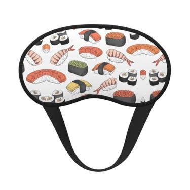 Imagem de Máscara de dormir blackout com estampa de sushi, máscara para os olhos, leve, macia, para dormir, meditação, viagem, ioga