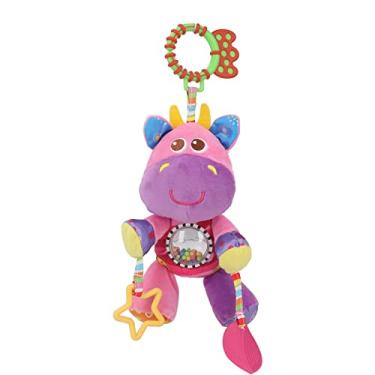 Imagem de Siwoted carrinho de bebê chocalho brinquedo acalmar emoções inodoro resistente deformação colorido bebê consolador pendurado brinquedo com mordedor para casa (Bezerro Colorido)