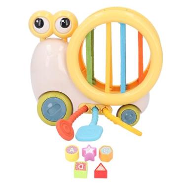 Imagem de Ainoli forma classificador puxar corda brinquedo habilidade motora fina educacional silicone puxar corda brinquedo sensorial para crianças (Amarela)