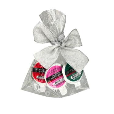 Imagem de Bath & Body Works Recarga de Fragrância de Carro de Natal Pacote com 3 – Maçã Doce de Inverno, Baunilha Noel e Hortelã-Pimenta Torcida, 5,9 ml cada – Conjunto de presente com laço de fita prata