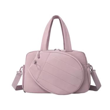 Imagem de Pegciuho Bolsa de Ginástica Leve para Tênis com Alças de Ombro E de Mão, Compartimento para Raquete E Espaço para Sapatos, Rosa