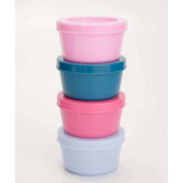 Imagem de Kit 4 Potes Organizadores Básicos Marisa-33164, UN, Rosa e Azul