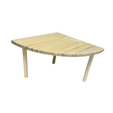 Imagem de MFMEXUL Brinquedo de Madeira para Hamster com Escada, Pequeno Animal, Escada para Escalada, Acessório para Casinha, Brinquedo Interessante para Ratos Escalare, Mesa em Forma de Leque