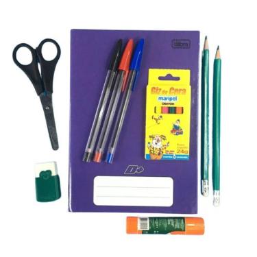 Imagem de Kit Papelaria Escolar Básico Educação Infantil - SAKURA SHOP