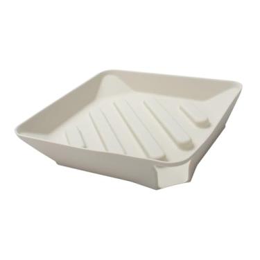 Imagem de Bothyi Porta-esponja de silicone com escorredor, flexível, antiderrapante, eficiente, de secagem rápida, versátil, para pia de cozinha, Bege