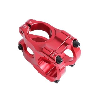 Imagem de Mesa de bicicleta de 35 mm nas cores roxa, prata, vermelha e laranja para guidão e garfo de 31,8 mm, abraçadeira de mesa curta para bicicleta de montanha em alumínio.(RED)