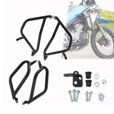 Imagem de PSLER MT450 Crash Bar - Motor Highway Bumper Motorcycle Upper and Lower Guard Adventure Bike Stunt Cage Body Frame Falling Protector para MT 450 2024