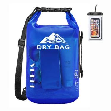 Imagem de Saco seco HEETA Waterproof Roll Top 40L Transparent Navy