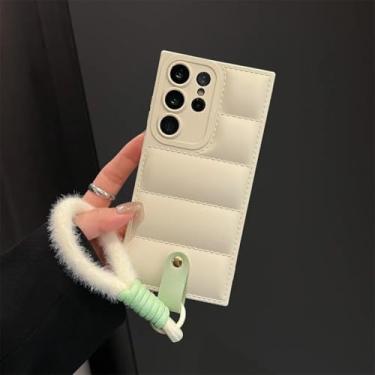 Imagem de Capa com cordão para Samsung Galaxy S24 S23 S25 Ultra S22 Plus S21 S20 Fe A54 A55 A15 A34 (para A52/Branco)