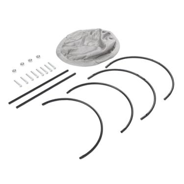 Imagem de Cama de rede elevada para gatos, confortável, respirável, removível, elevada, para animais de estimação, cama para dormir em casa, gato grande, cachorro, estrutura de metal de (Cinza)