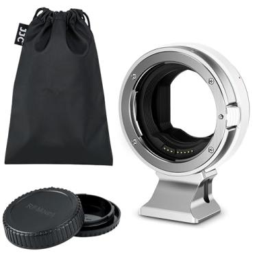 Imagem de Adaptador de montagem de lente de foco automático EF-EOS R para lente Canon EF EF-S para câmera de montagem RF R1 R100 R8 R50 V R5 R6 Mark II R10 R7 R3 R5C RP com tripé pé tampa traseira para lente RF