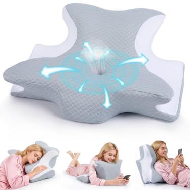 Imagem de LNZHAO Almofada de leitura para cama – Almofada ergonômica de espuma viscoelástica para deitar, ler e posições propensas, cabeceira, queixo e suporte para as costas no sofá, chão ou cama – Ideal para