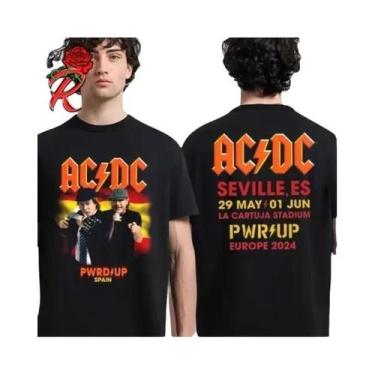Imagem de Camiseta Clássica AC DC PWR up Tour Europa 2025 Hannover Alemanha Com 