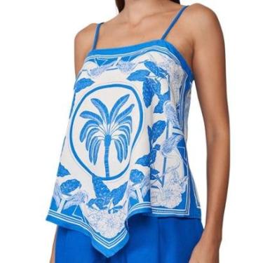 Imagem de Blusa Colcci Comfy Com Linho Mosaico Alças Reguláveis-Feminino